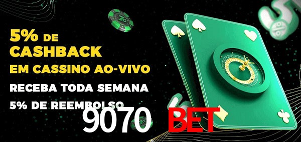 Promoções do cassino ao Vivo 9070 Bet